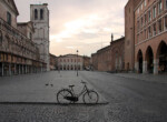 Piazza Trento e Trieste square in Ferrara, Italy.